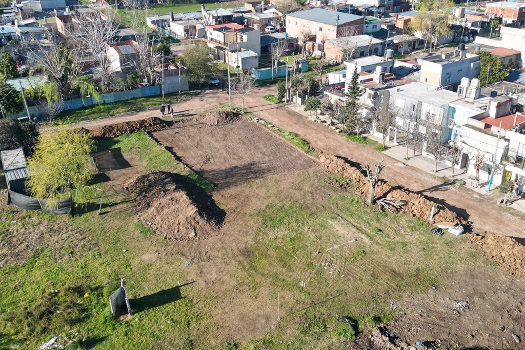 Comenzaron los trabajos de la futura Plaza de la Virgen en el barrio Asunción