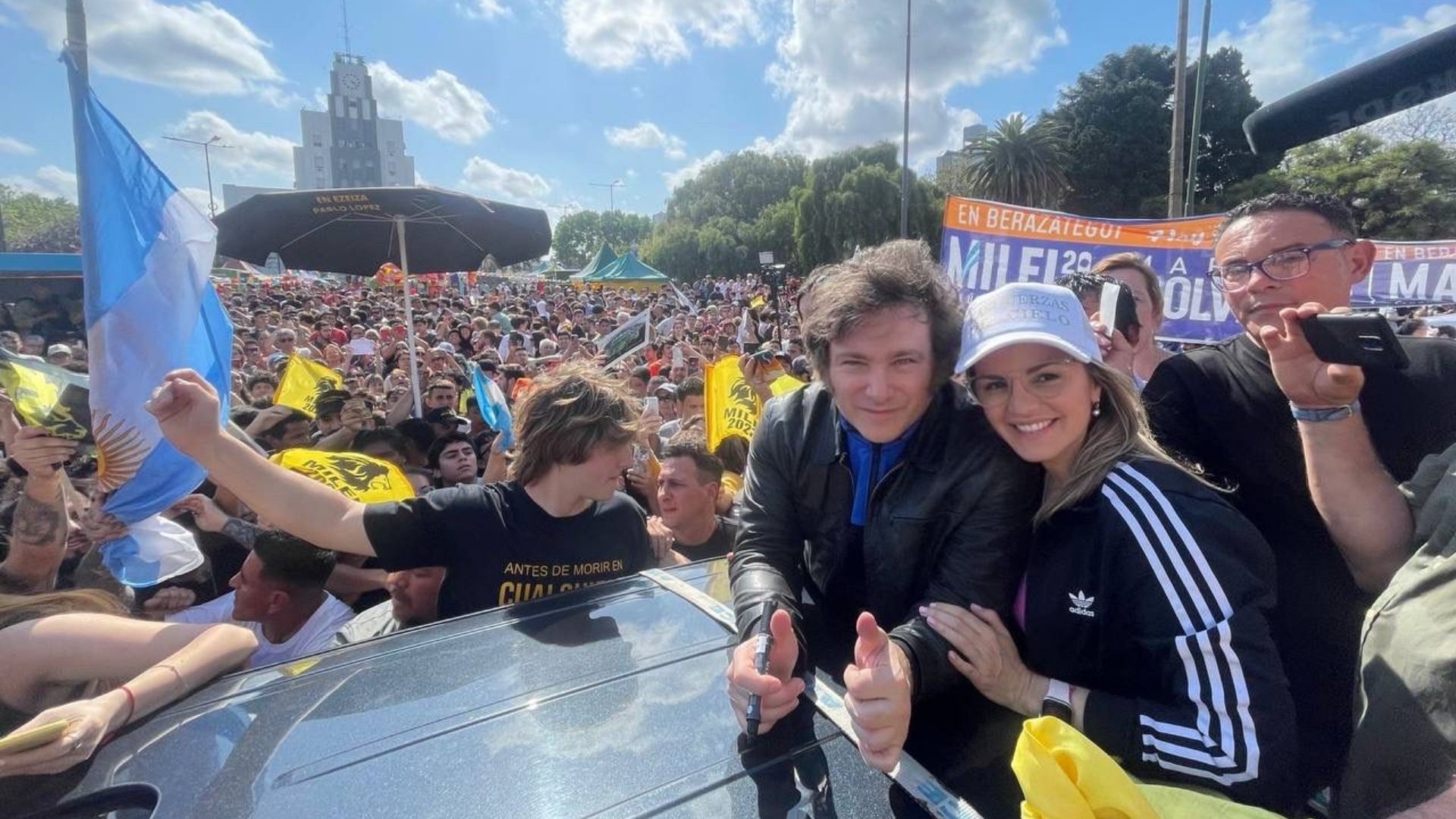 Javier Milei recorrió el conurbano