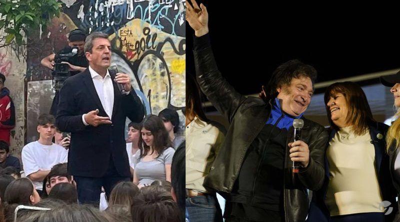 Massa y Milei cerraron la campaña con actos en Buenos Aires y Córdoba