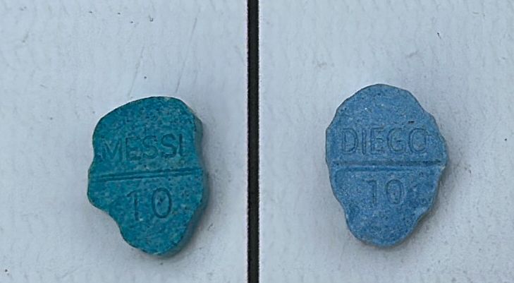 Cae dealer con tusi y pastillas de éxtasis con las caras de Maradona y Messi