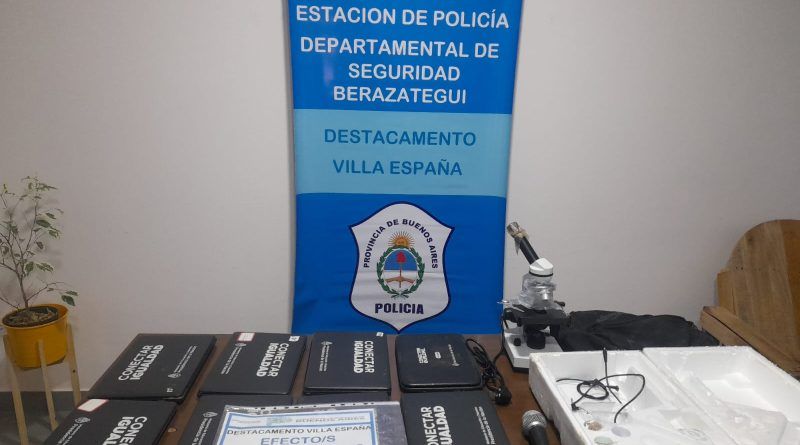 Roban 30 notebooks y una Tv en una escuela de Berazategui: un detenido