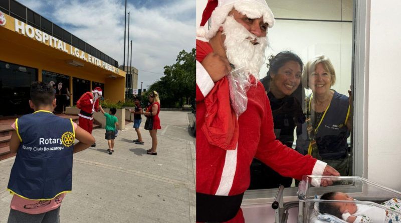 Policías de Berazategui y el Rotary Club repartieron regalos de navidad
