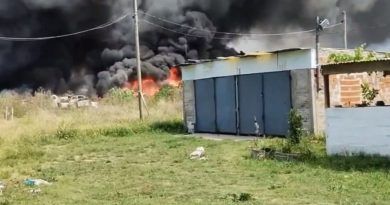 Bomberos controlaron incendio en un predio municipal en Almirante Brown