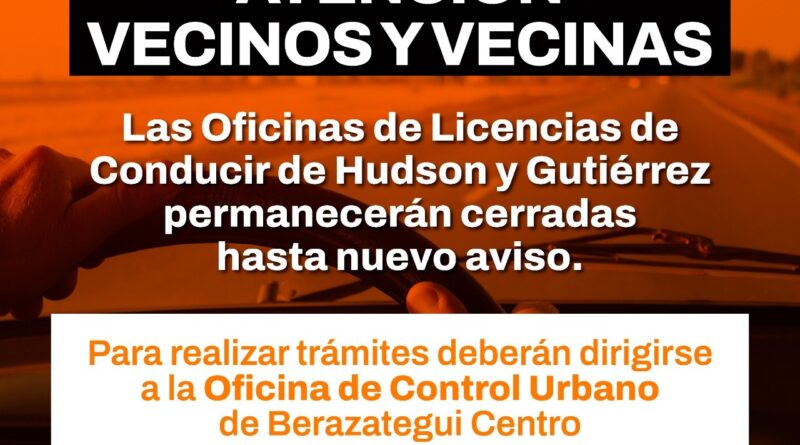Las Oficinas de Licencias de conducir de Hudson y Gutiérrez permanecen cerradas hasta nuevo aviso