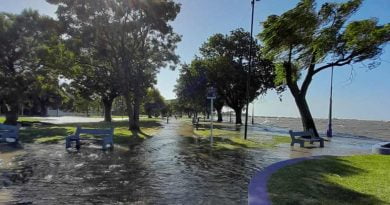 Alertan por crecidas del Río de la Plata de hasta 3,10 metros