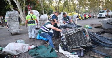 Desalojaron la feria instalada en la terminal de ómnibus de Retiro