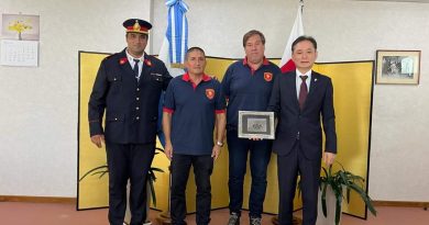 Japón donó una Autobomba al cuartel de Bomberos Voluntarios de Berazategui