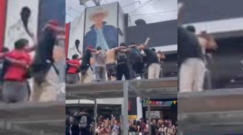 Descontrol y vandalismo en la caravana de estudiantes secundarios en el centro de Quilmes