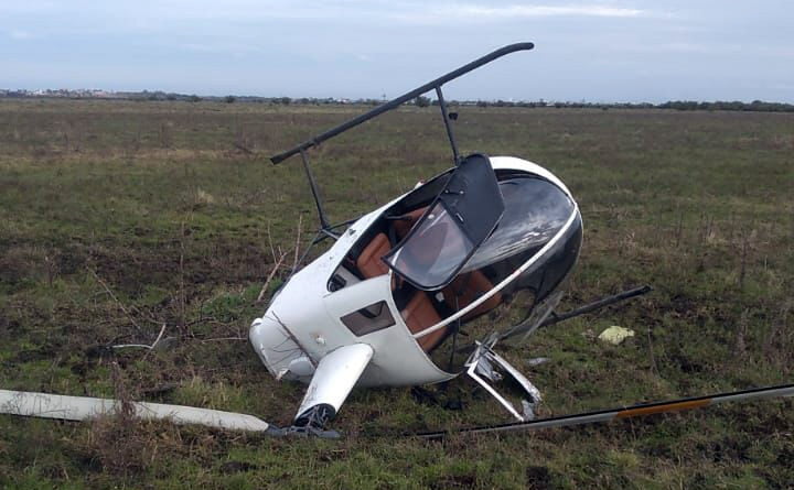 Cayó un helicóptero en Berazategui