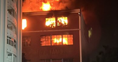 Incendio y derrumbe en una fábrica en Avellaneda