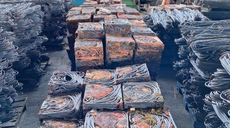 Recuperaron 220 toneladas de cobre robado y detienen a seis personas