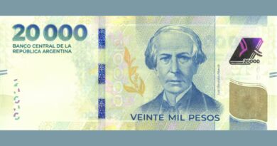 Comenzó a circular el nuevo billete de 20.000 pesos