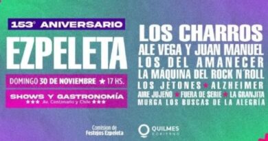 Ezpeleta celebra su 153° aniversario con feria de emprendedores, gastronomía y el cierre de Los Charros
